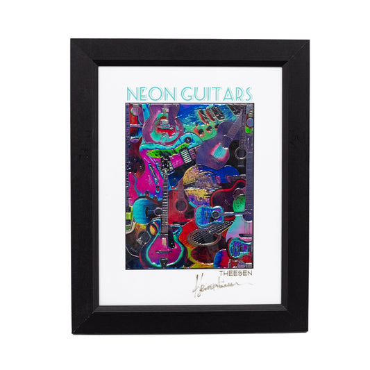 "Neon Guitars" | 13" x 16" | By Kent Theesen