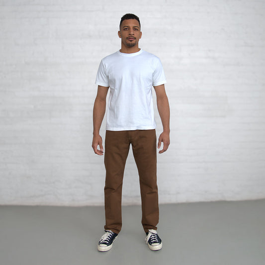 100% Cotton Tailored Fit Brown