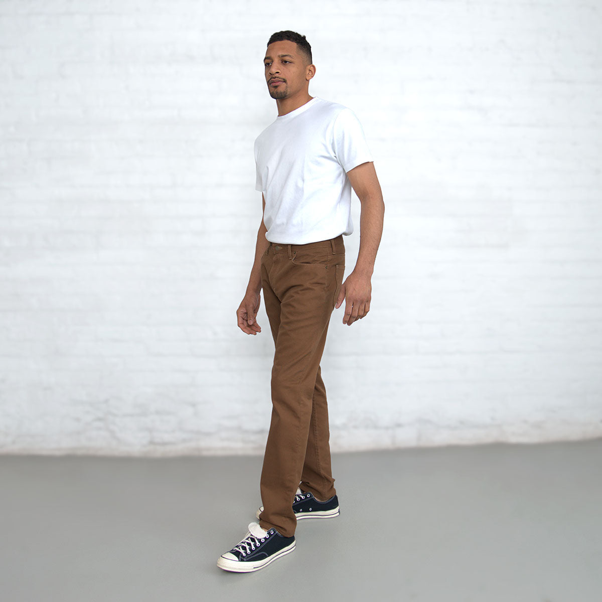 100% Cotton Tailored Fit Brown