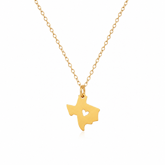 Texas State Necklace - Gold Filled
