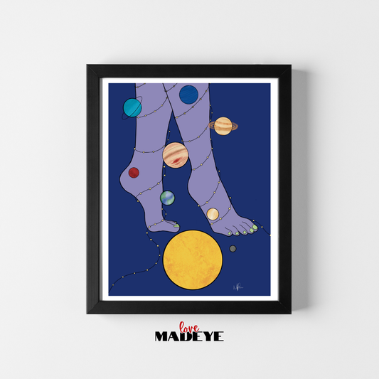 The Galaxy At Her Feet Print