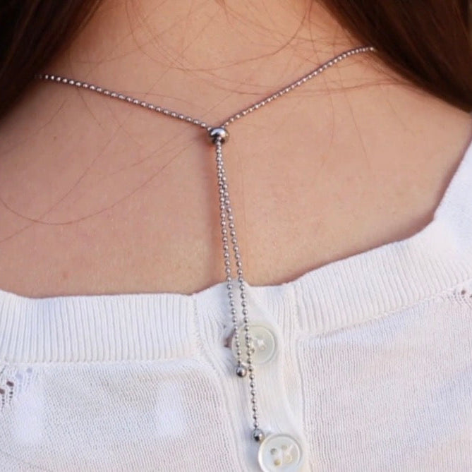 Vintage Silver Cross Coin Medallion on Adjustable Stainless Steel Necklace
