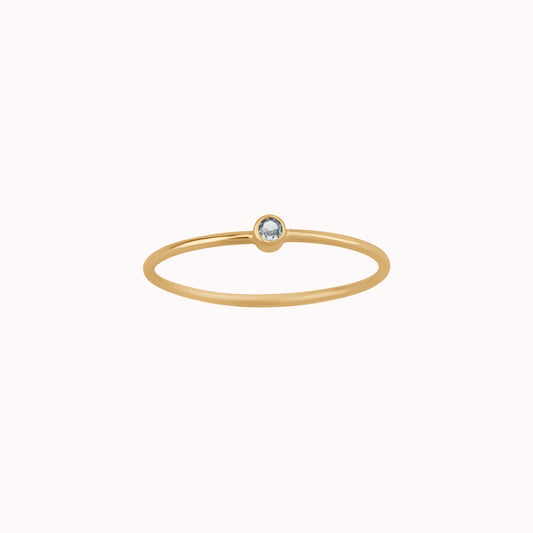 Tiny March Birthstone Ring ∙ Aquamarine