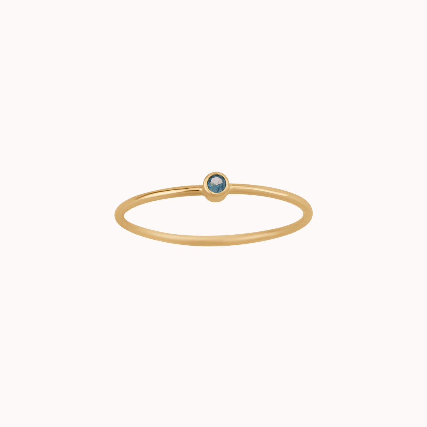 Tiny December Birthstone Ring ∙ Blue Zircon