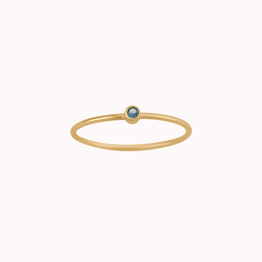 Tiny December Birthstone Ring ∙ Blue Zircon