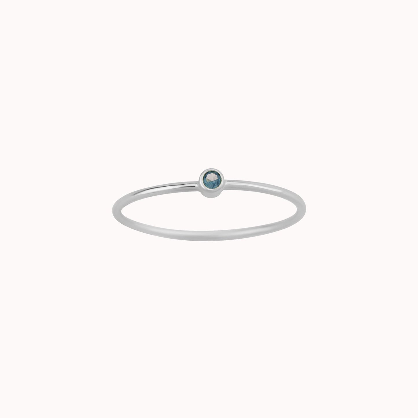 Tiny December Birthstone Ring ∙ Blue Zircon
