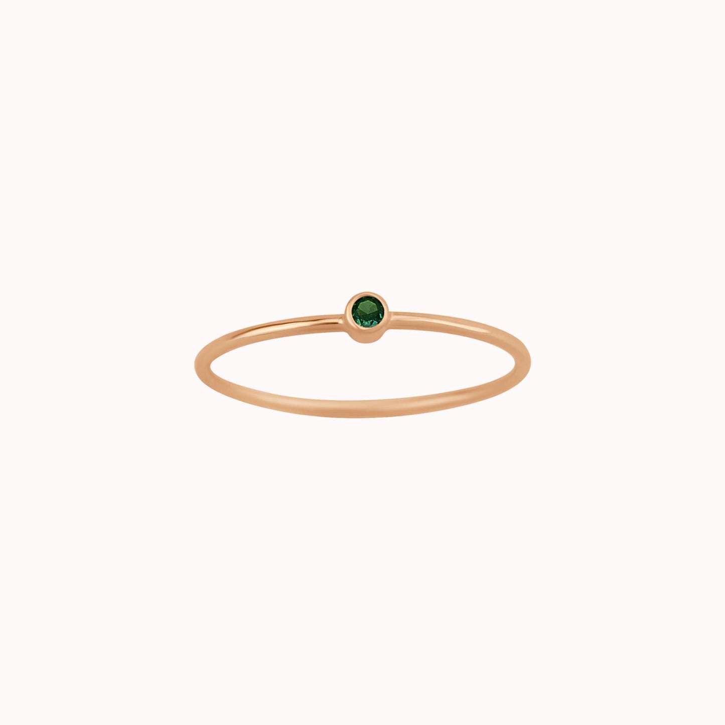 Tiny May Birthstone Ring ∙ Emerald
