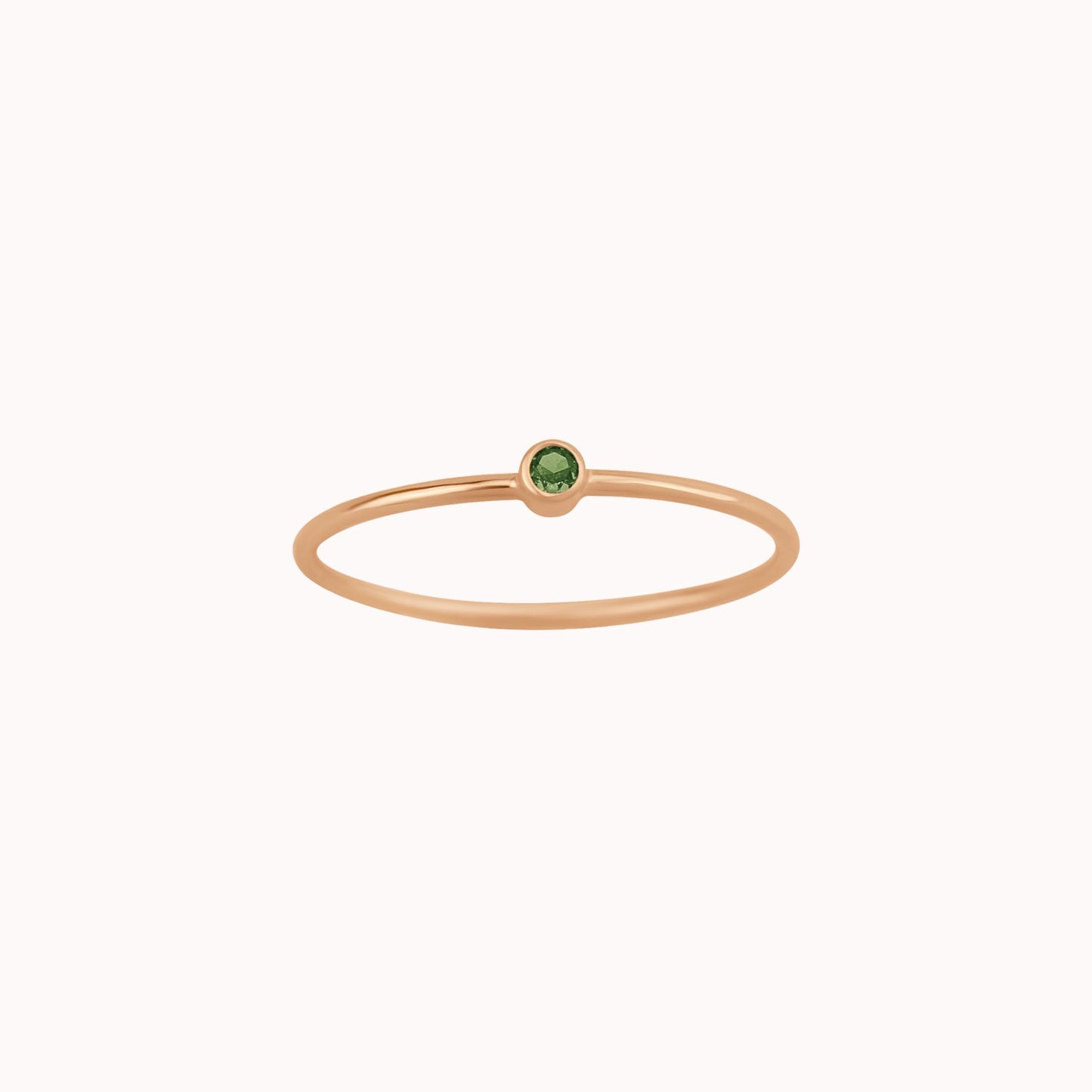 Tiny August Birthstone Ring ∙ Peridot