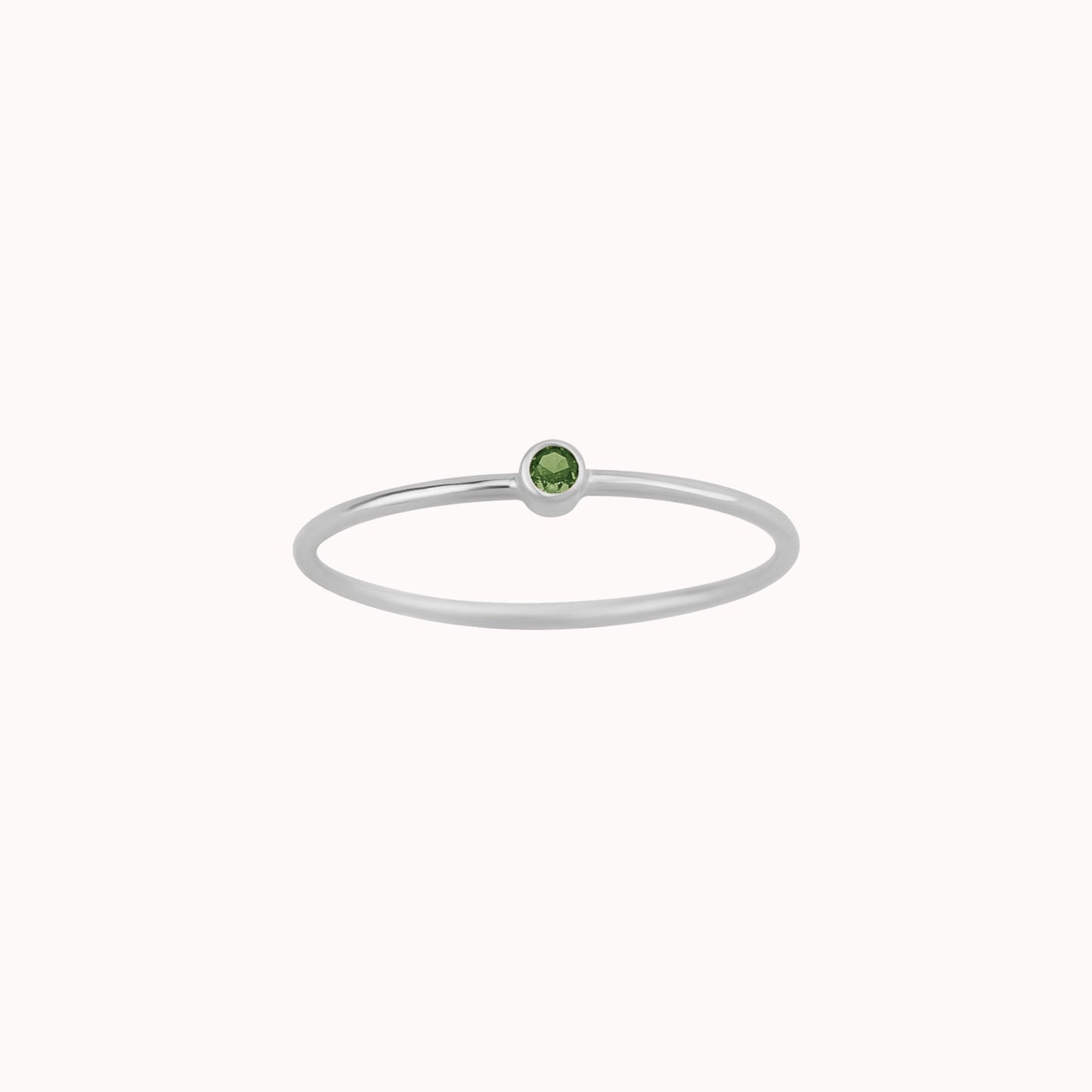 Tiny August Birthstone Ring ∙ Peridot