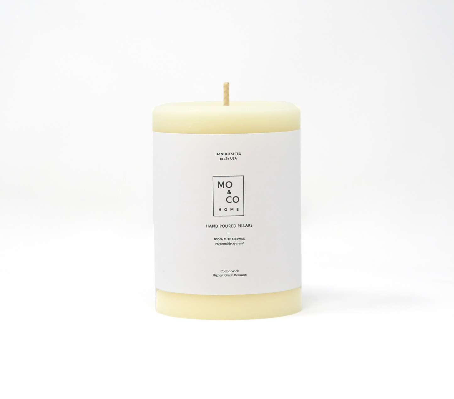 Natural White | Beeswax Pillar Candle