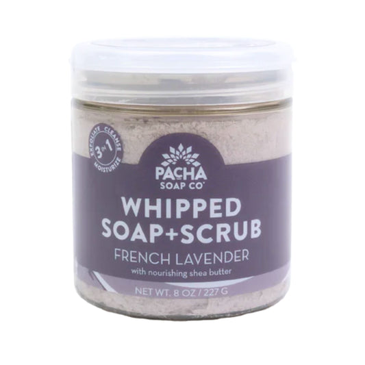 French Lavender Whipped Soap + Scrub | 8 oz | Pacha Soap Company