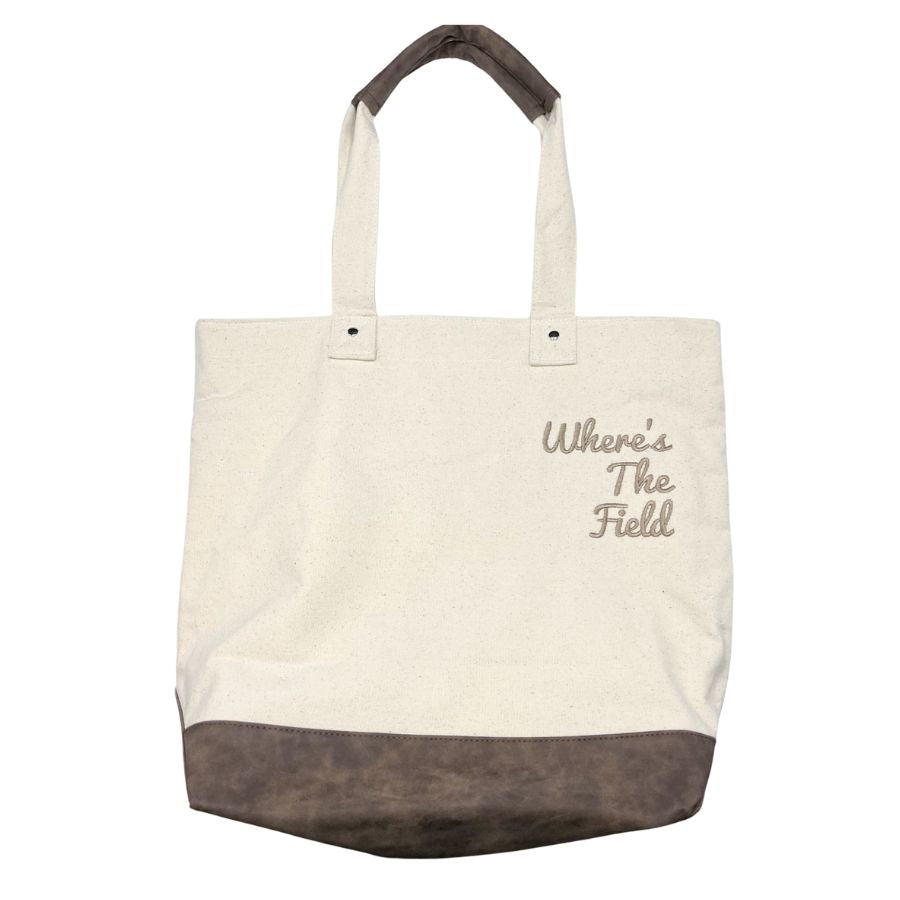 WTF (Where's the Field) Tote Bag | Tan/Brown | Screen Machine