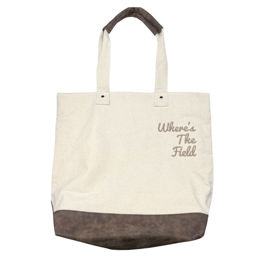 WTF (Where's the Field) Tote Bag | Tan/Brown | Screen Machine