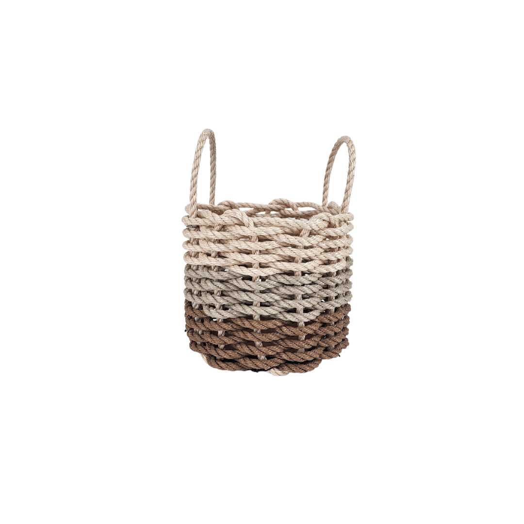 Brown, Tan & Light Tan Ombre Rope Basket
