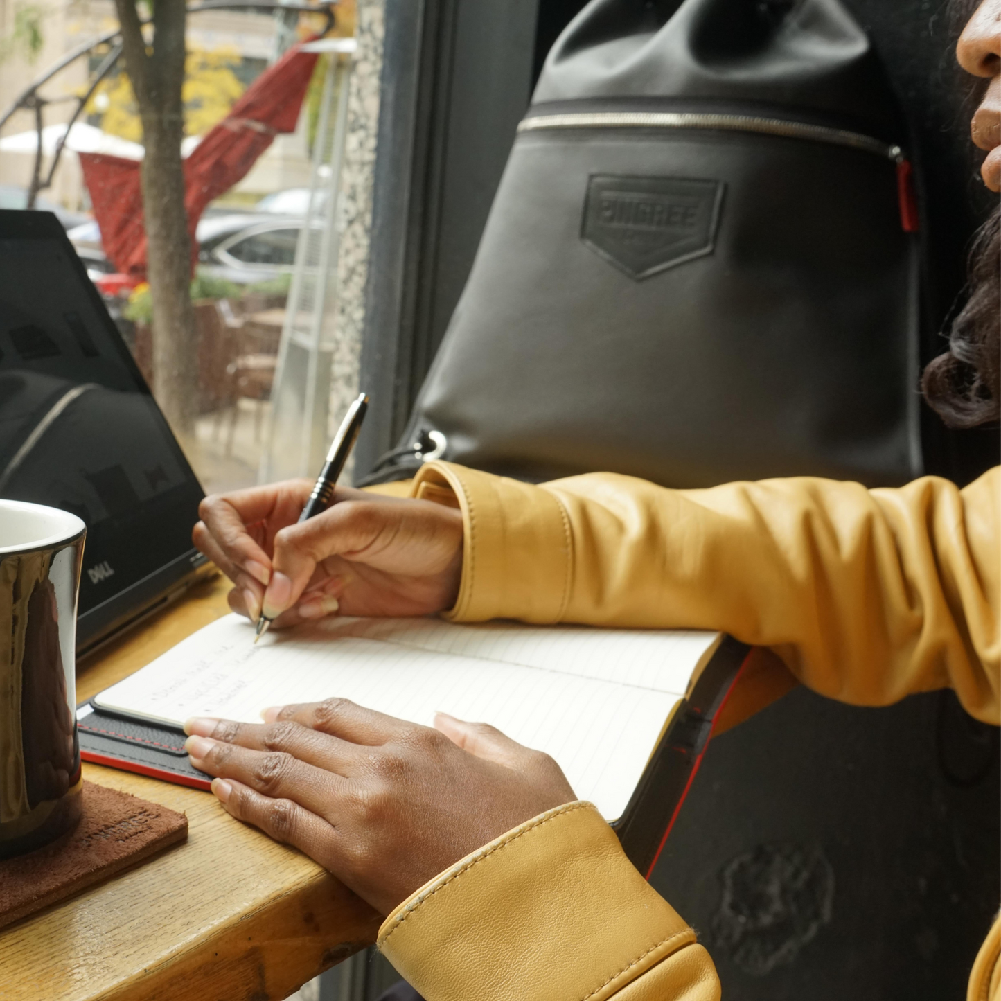 Detroit Drawstring Backpack in Leather ( Made to Order)