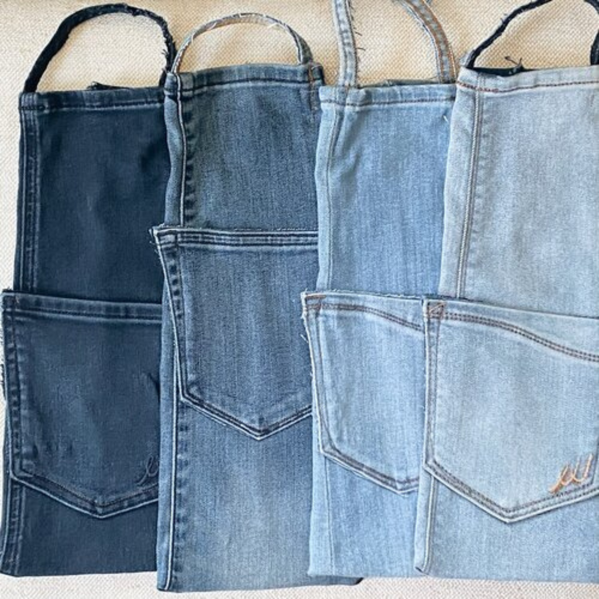 Denim Wine Bag