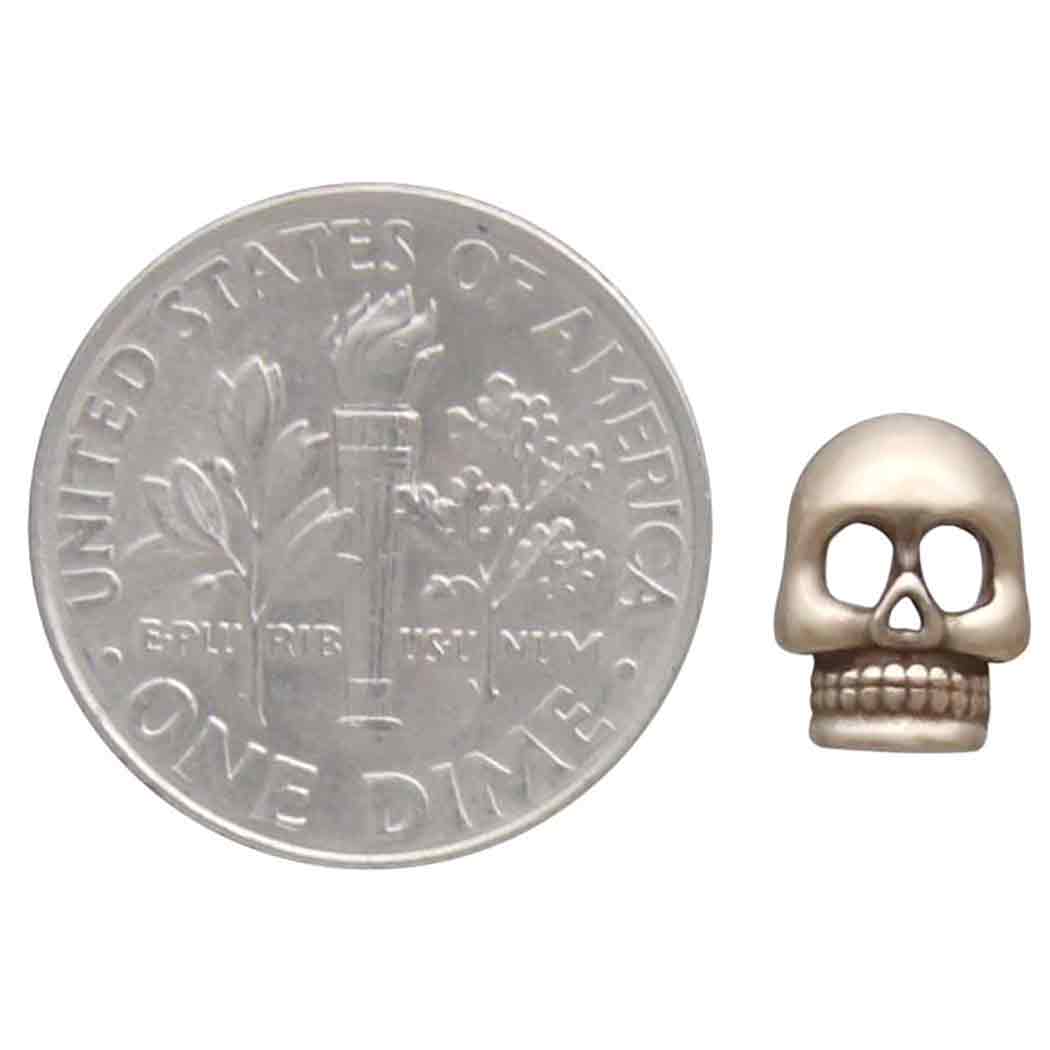 Bronze Skull Stud Earrings