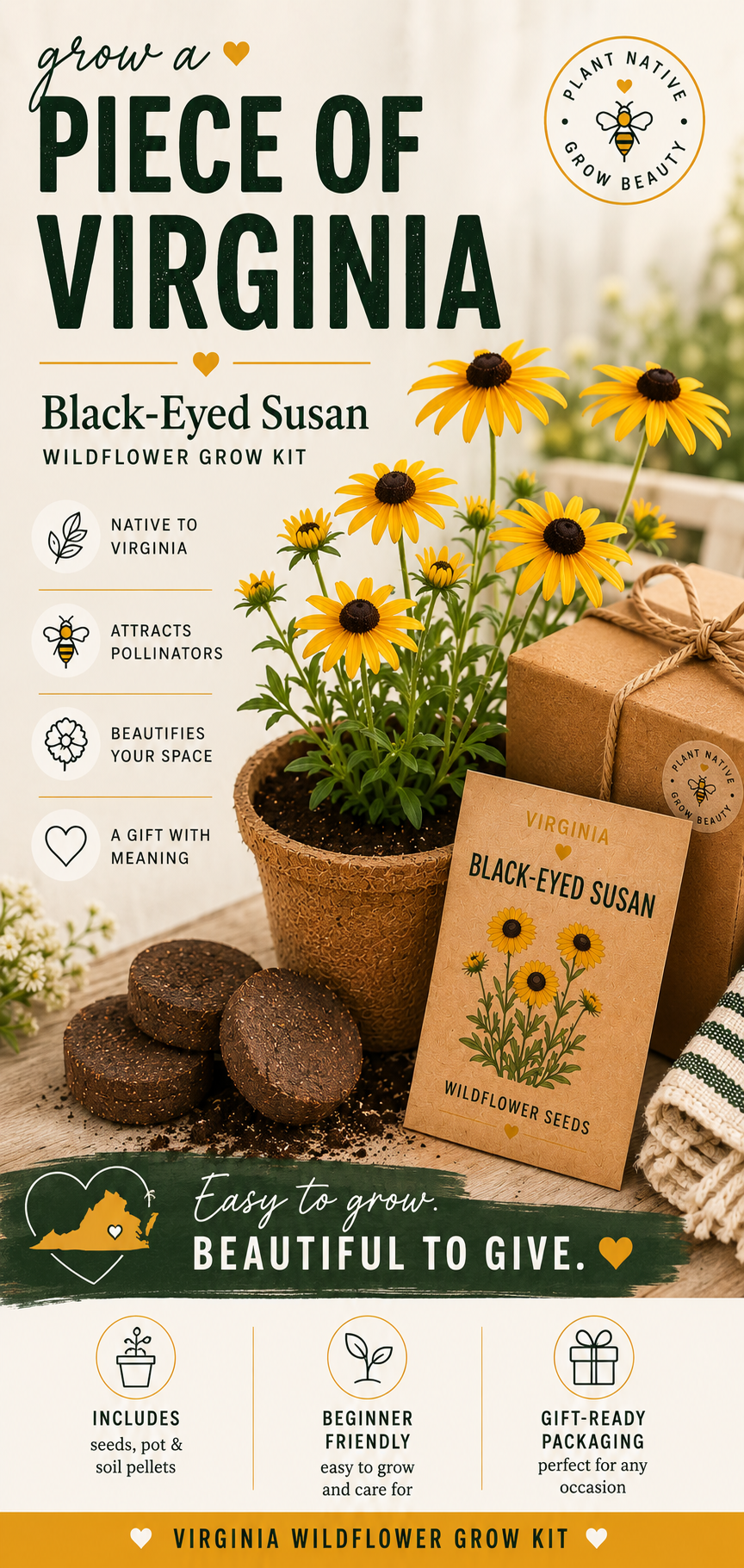Virginia Black-Eyed Susan Grow Kit