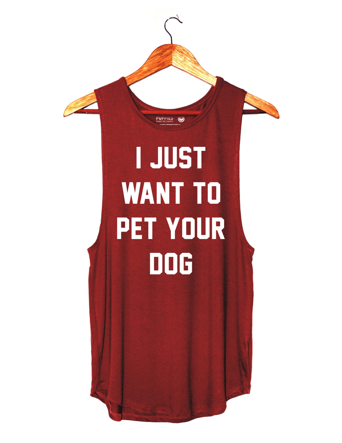 I Just Want to Pet Your Dog Women's Sleeveless Tank | Gift for Dog Moms | Made in USA