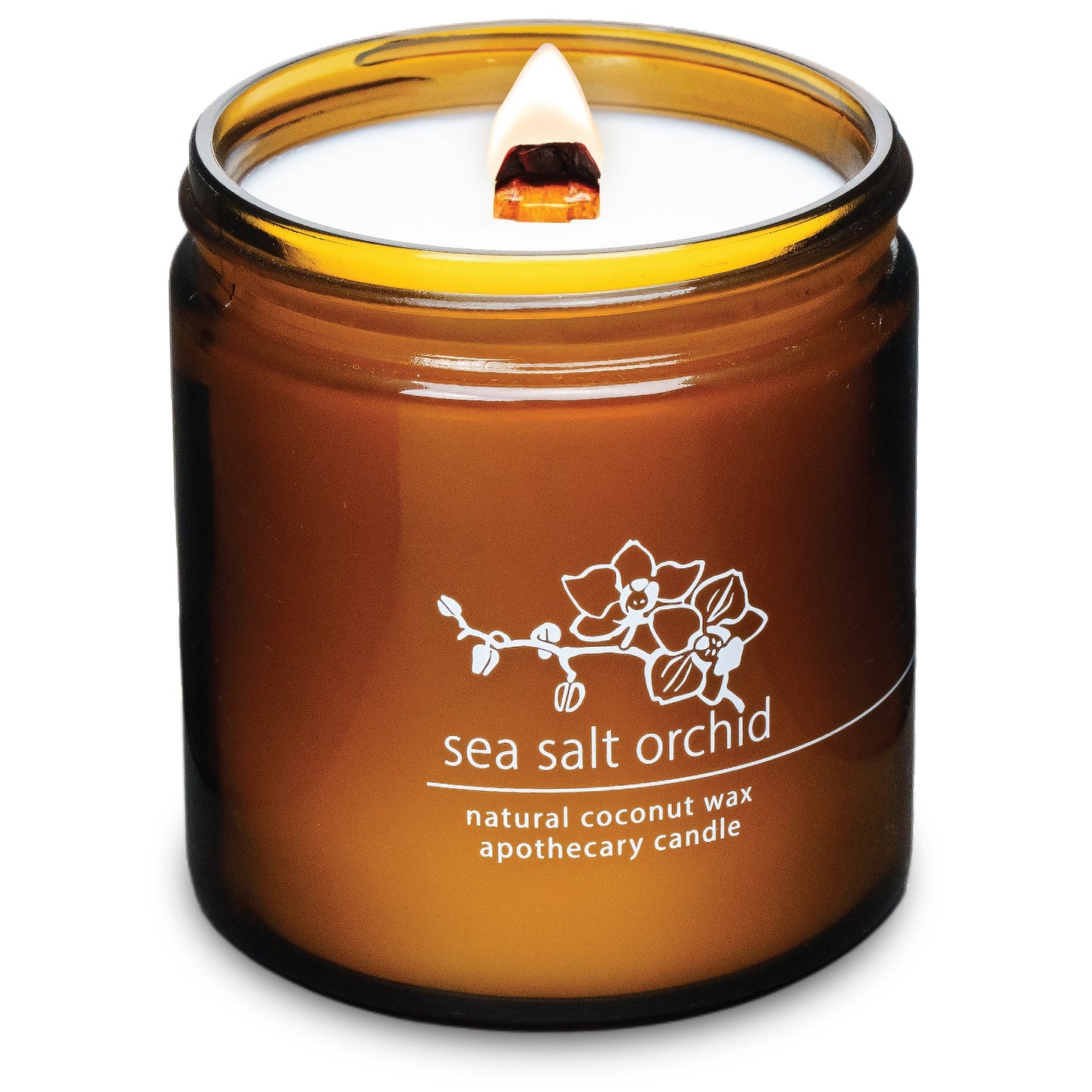 Sea Salt Orchid | Wood Wick Candle with Natural Coconut Wax