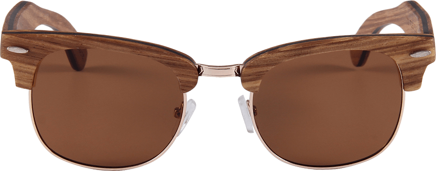 Real Zebra 1/2 Wood Vintage Browline RetroShade Sunglasses by WUDN