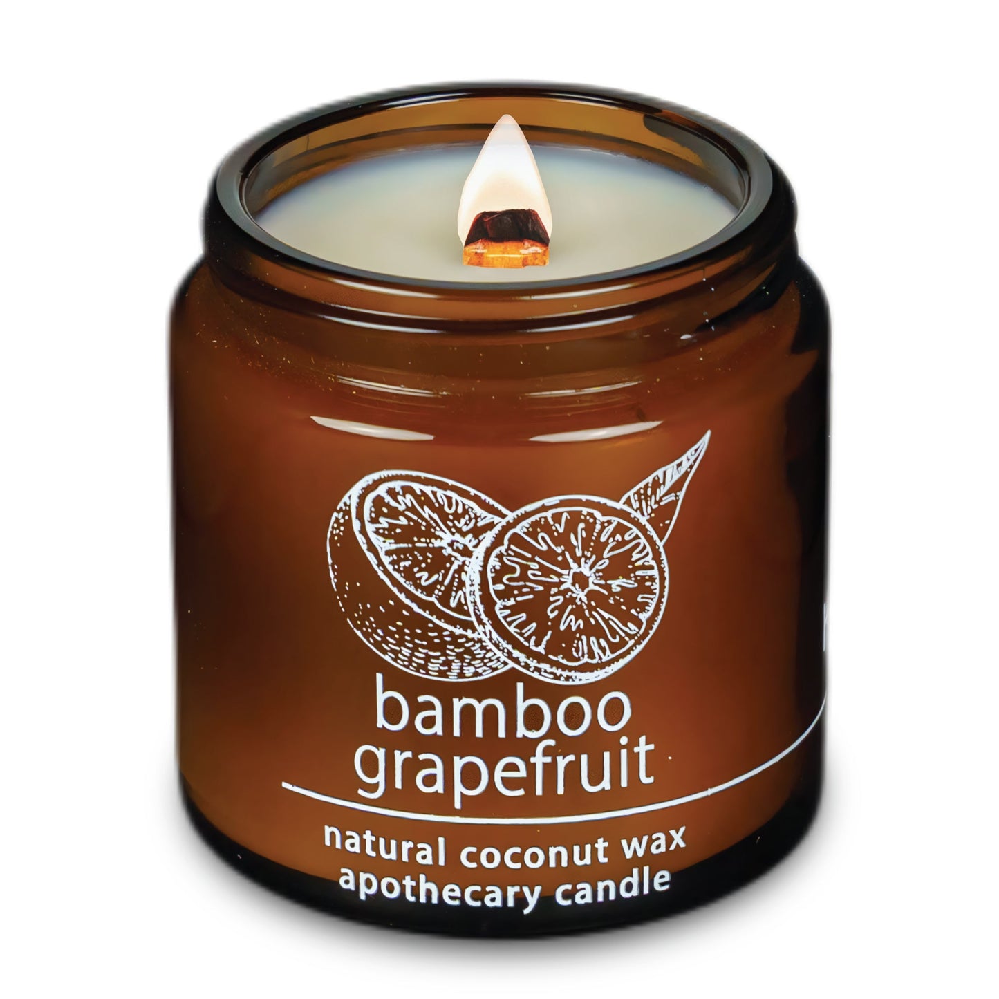 Bamboo Grapefruit | Wood Wick Candle with Natural Coconut Wax