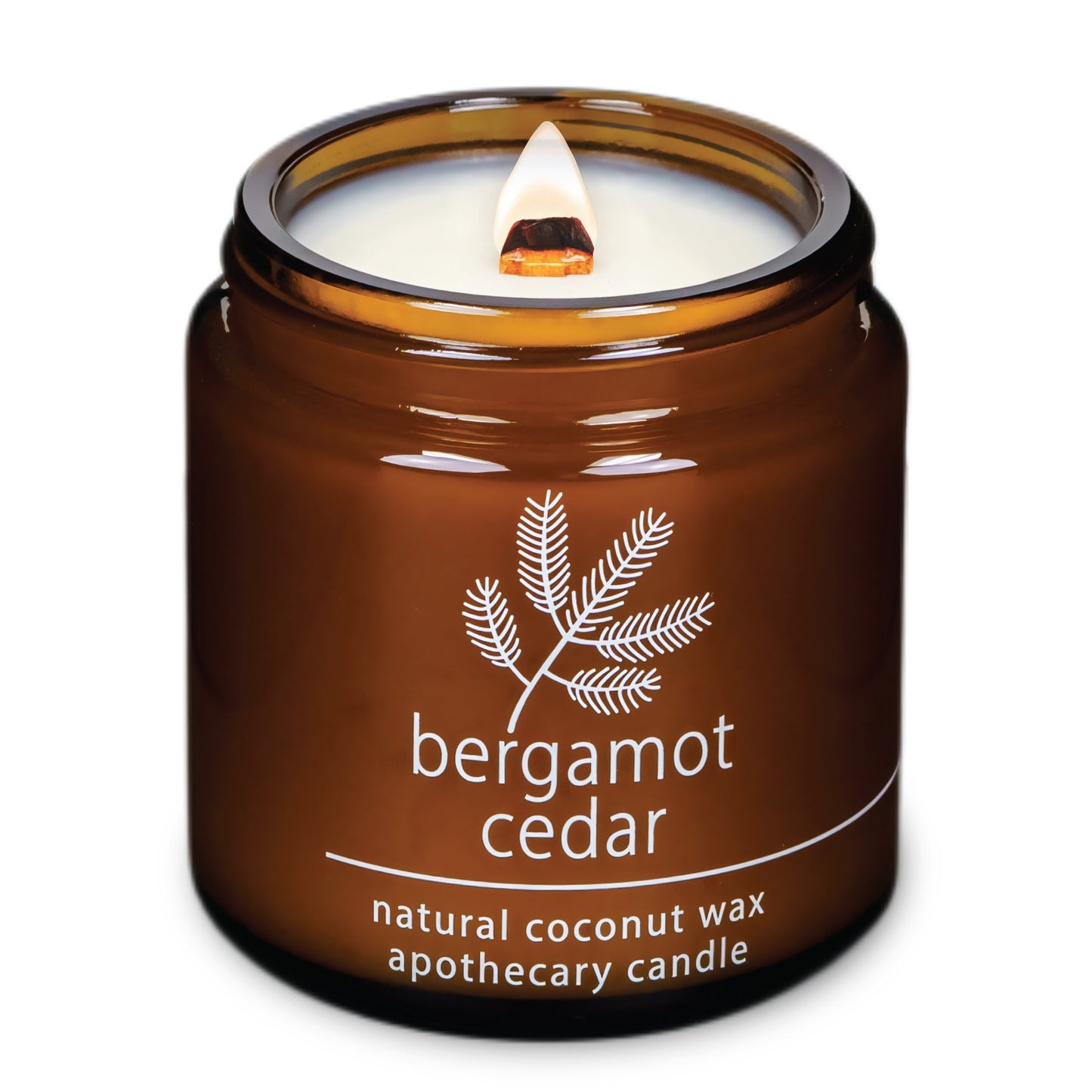 Bergamot Cedar | Wood Wick Candle with Natural Coconut Wax