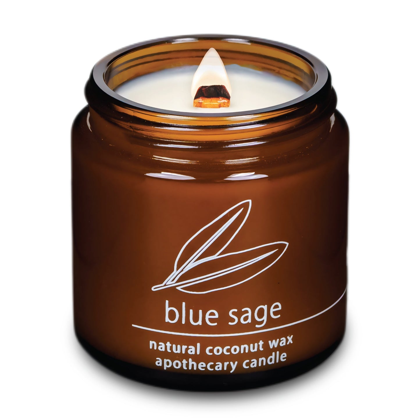 Blue Sage | Wood Wick Candle with Natural Coconut Wax