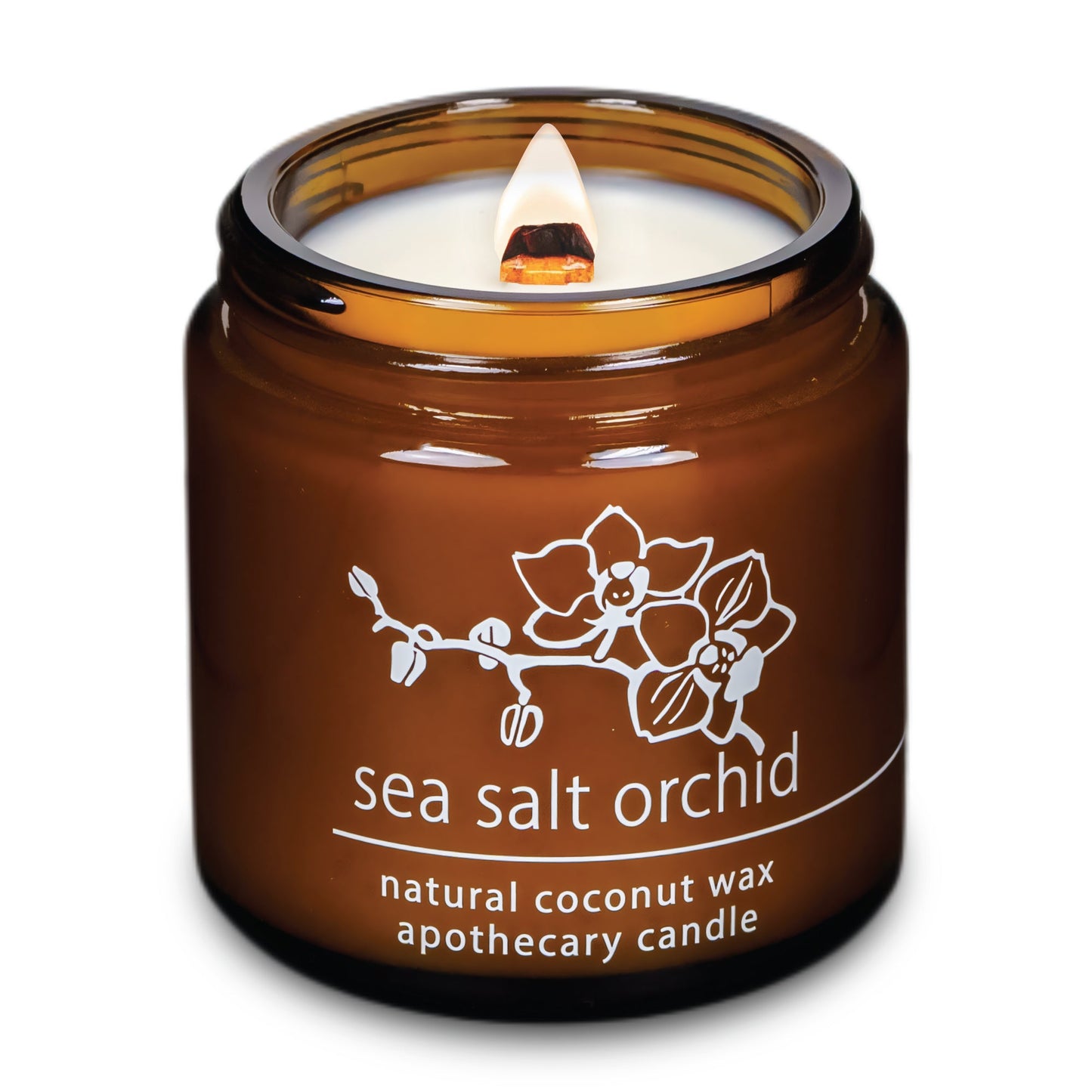 Sea Salt Orchid | Wood Wick Candle with Natural Coconut Wax