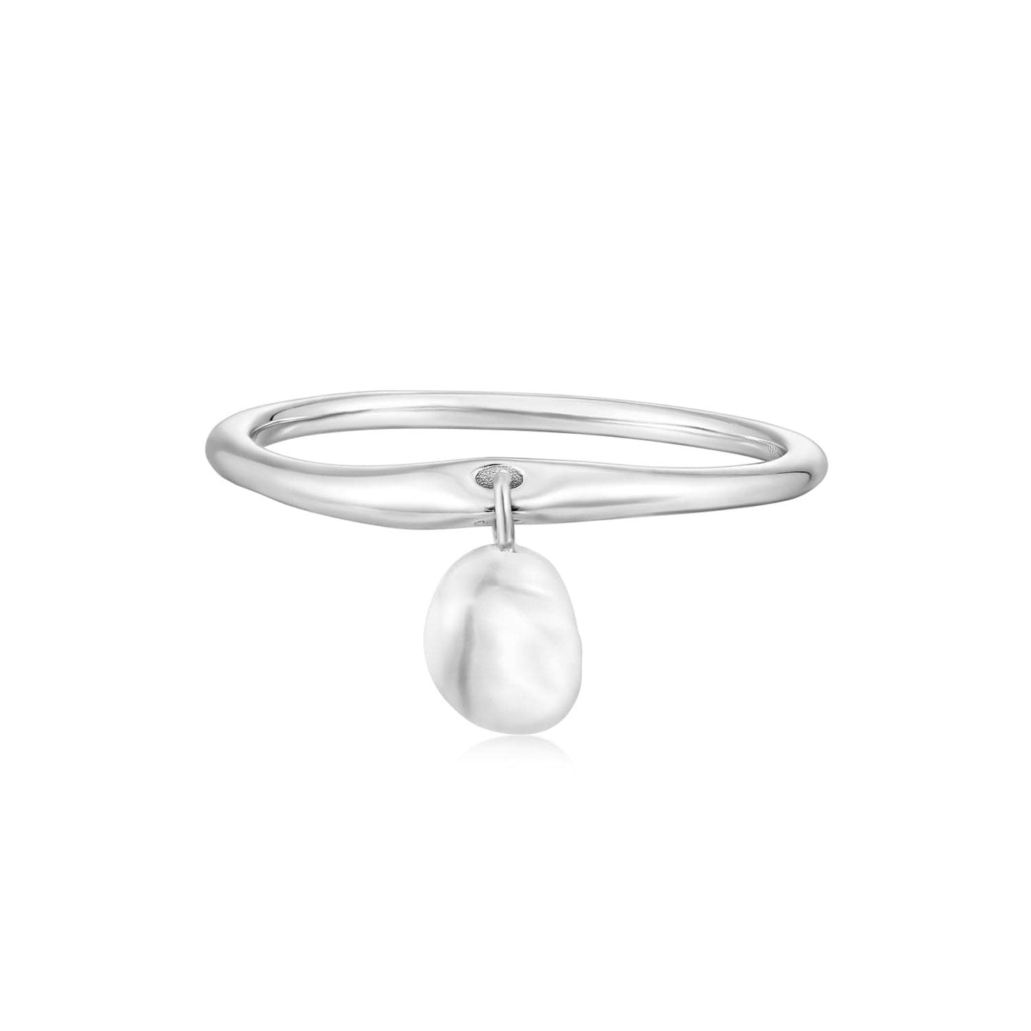 Wavy Ring With Pearl