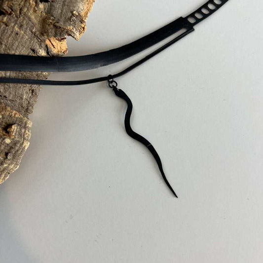 Snake Charm Ribbon Choker
