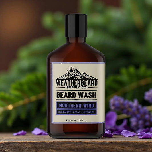 Northern Wind Beard Wash - Bergamot, Cedar, Lavender