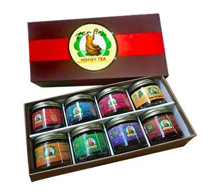 Zen Bear's Honey Tea Sampler – 8 Natural Blends in a Gift-Ready Box