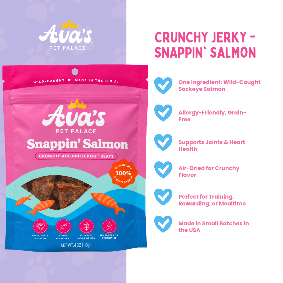 Crunchy Jerky Dog Treats - Snappin' Salmon