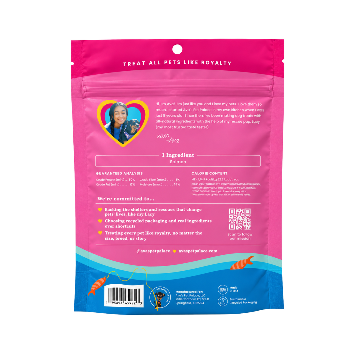 Crunchy Jerky Dog Treats - Snappin' Salmon
