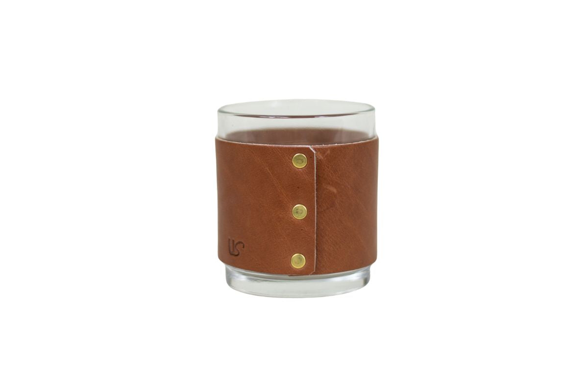 Leather Wrapped Whiskey Glass