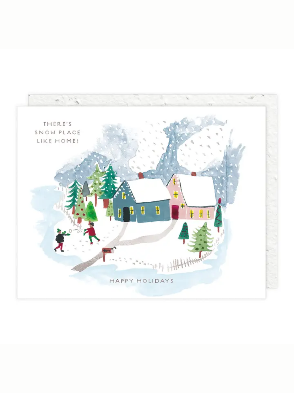 Winter Houses - Seeded Holiday Card