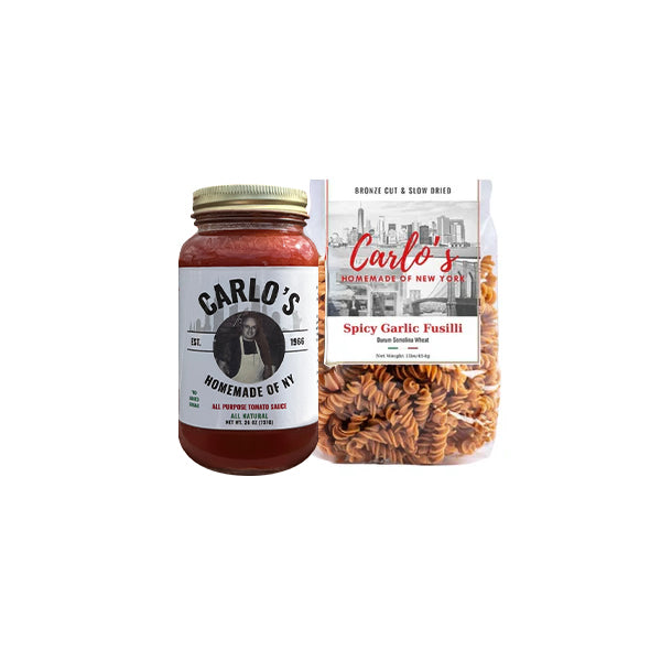 Dinner Deal Combo | Carlo's Homemade Pasta Sauce + Bronze Cut Pasta Slow Dried Pasta