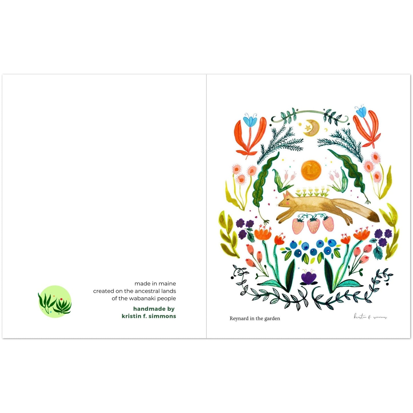 Luxury Notecards ~ Reynard in the Garden - Pack of 4