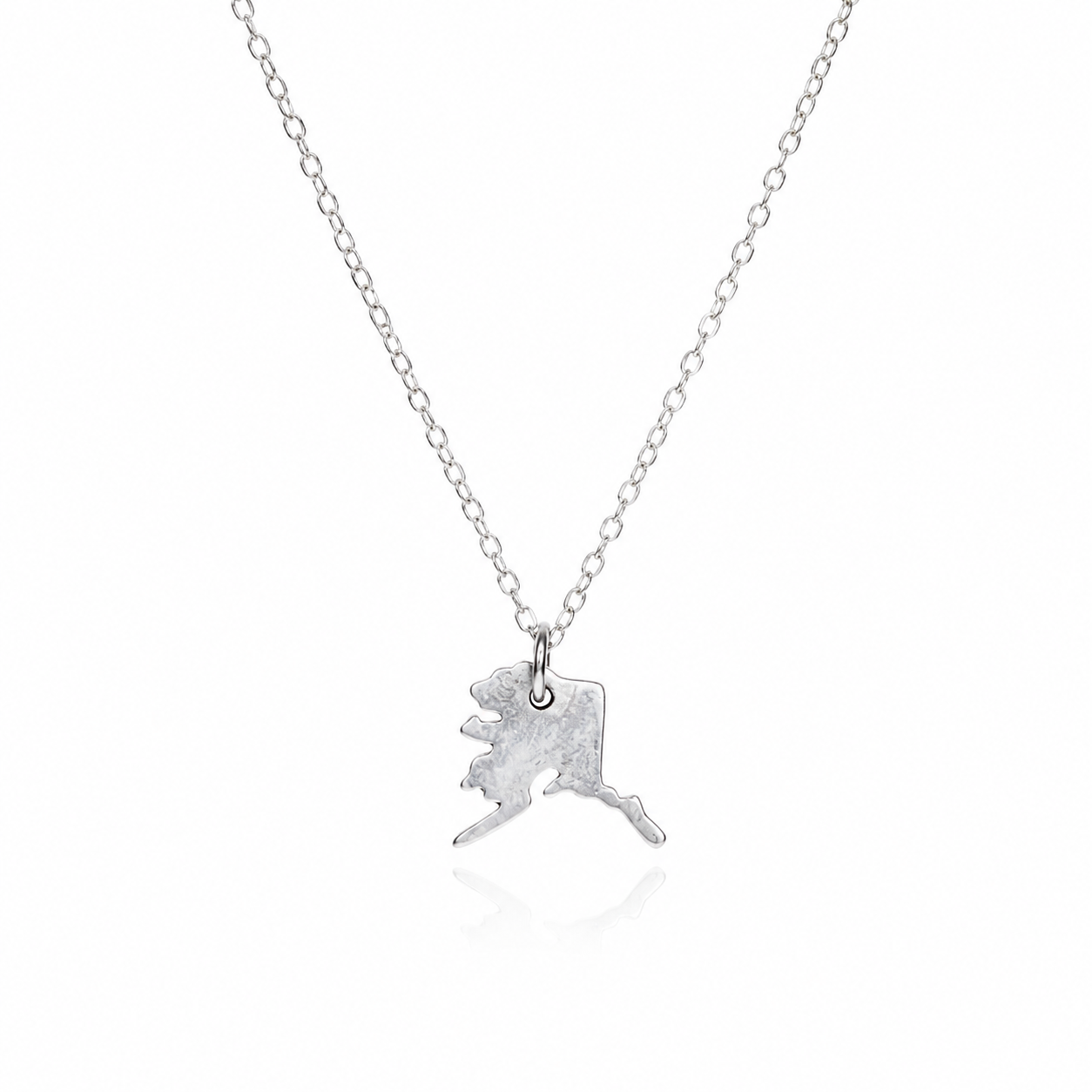 Tiny Alaska Necklace | Sterling Silver Alaska Charm Necklace