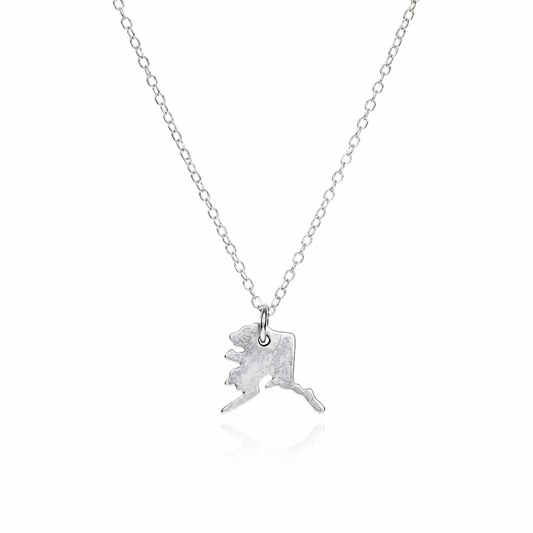 Tiny Alaska Necklace | Sterling Silver