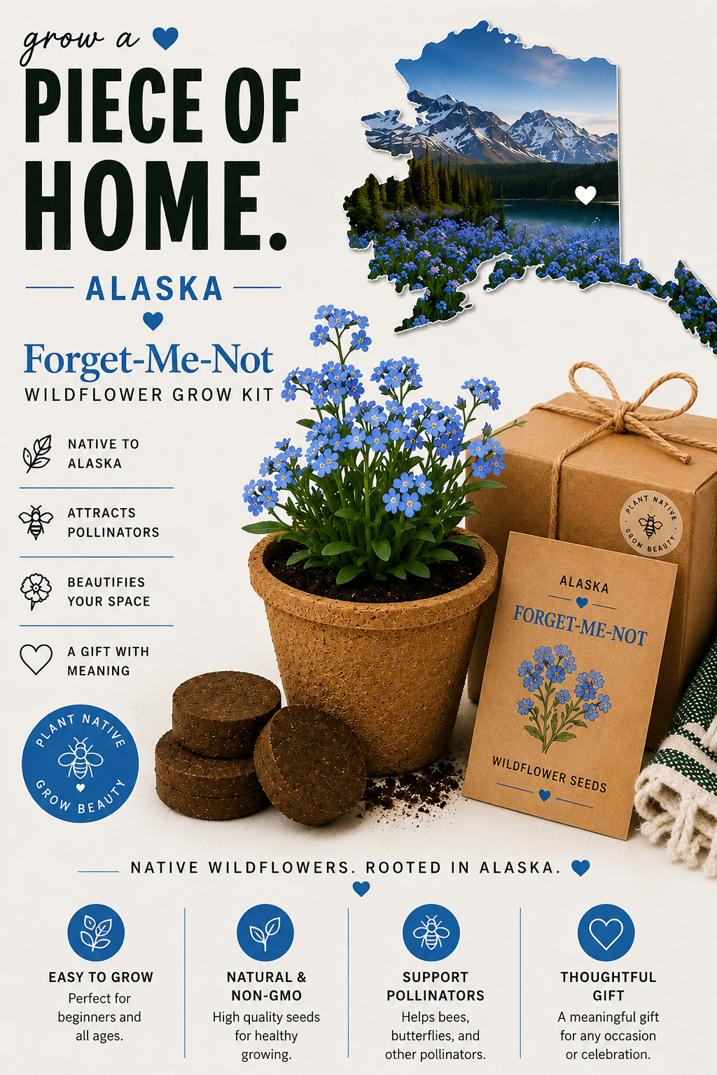 Alaska - Forget-Me-Not Wildflower Grow Kit