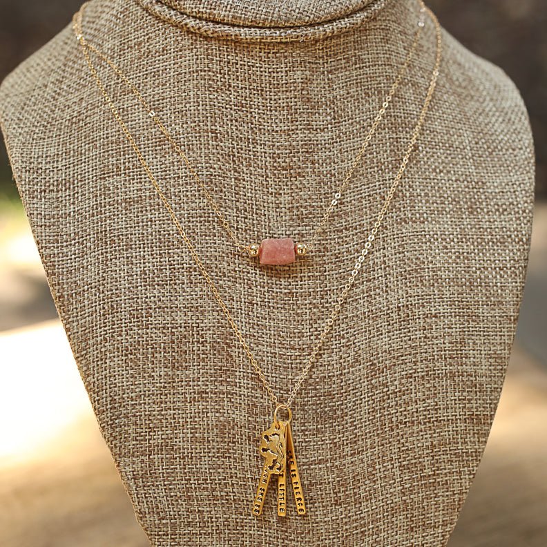"And though she be but little she is fierce" - Shakespeare quote necklace