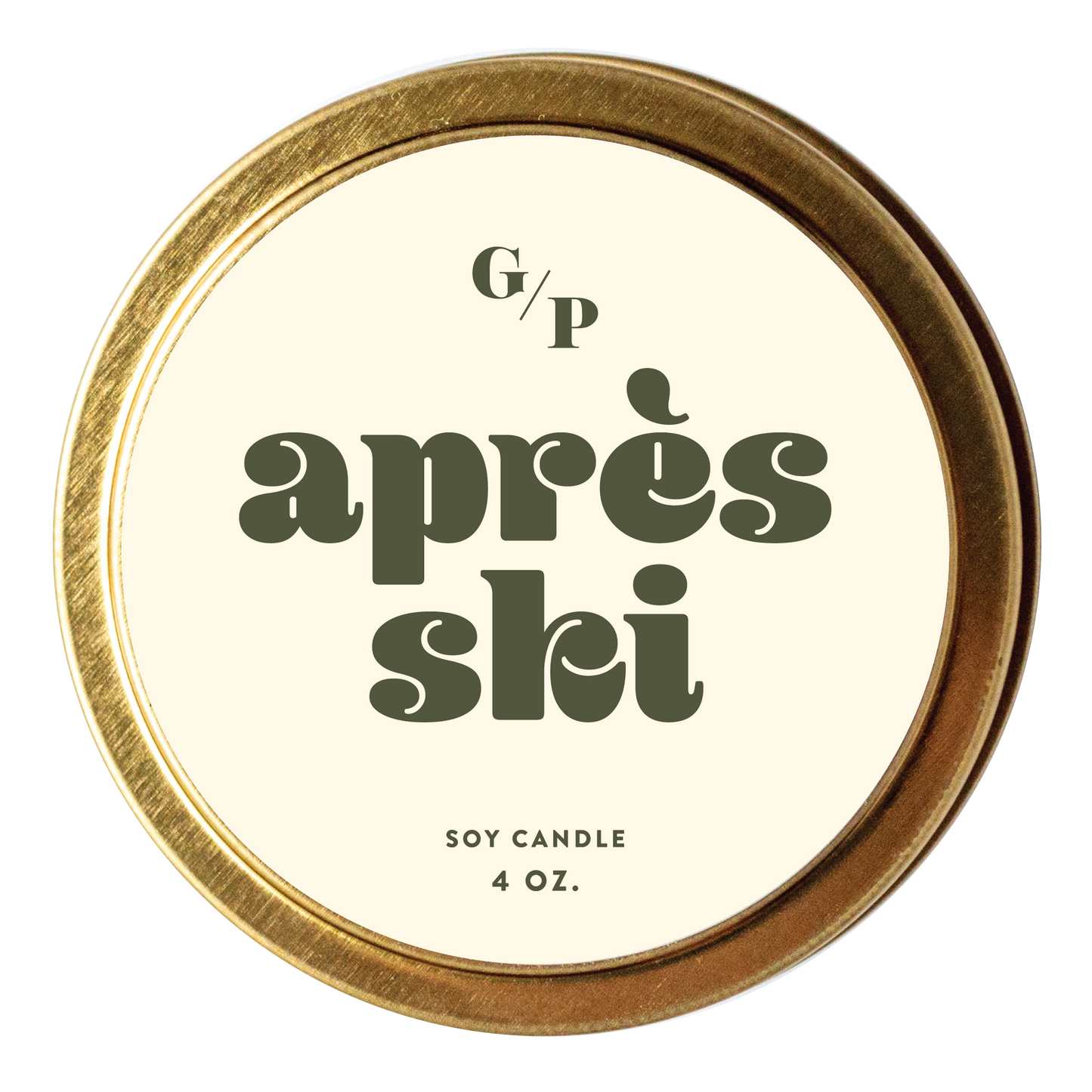 Après Ski 4 oz. Just Because Candle Tin