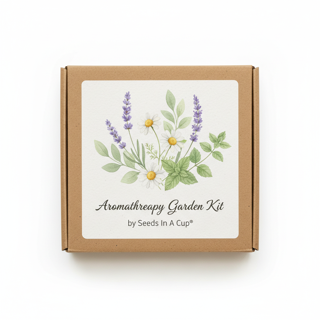 Aromatherapy Garden Kit | Lavender, Chamomile, Lemon Balm & Mint | Seeds In A Cup®