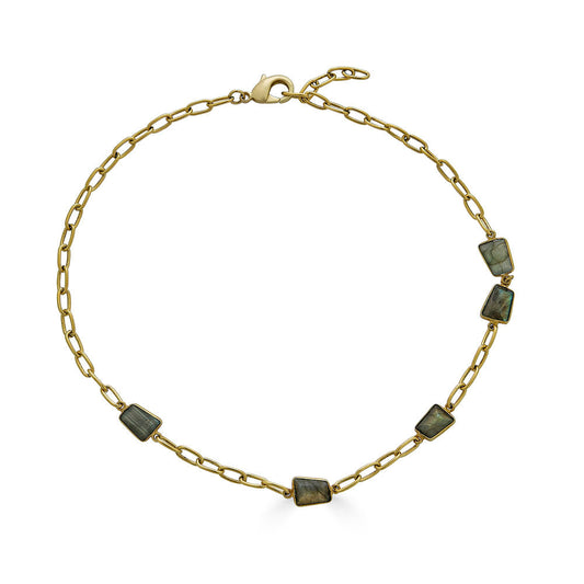 Asymmetrical Labradorite Necklace