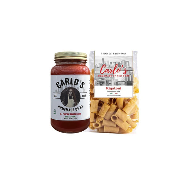 Dinner Deal Combo | Carlo's Homemade Pasta Sauce + Bronze Cut Pasta Slow Dried Pasta