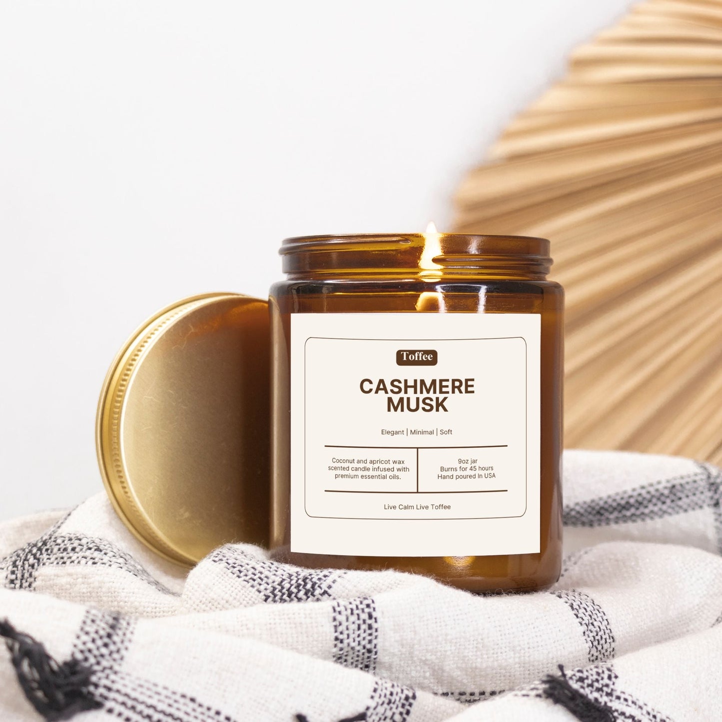 Cashmere Musk Candle Amber Jar 9oz