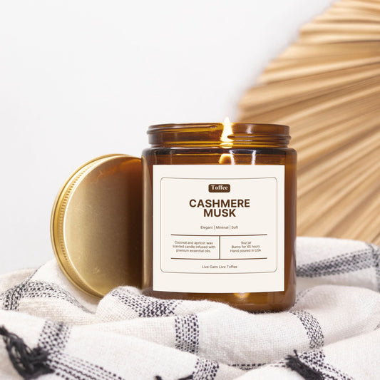 Cashmere Musk Candle Amber Jar 9oz