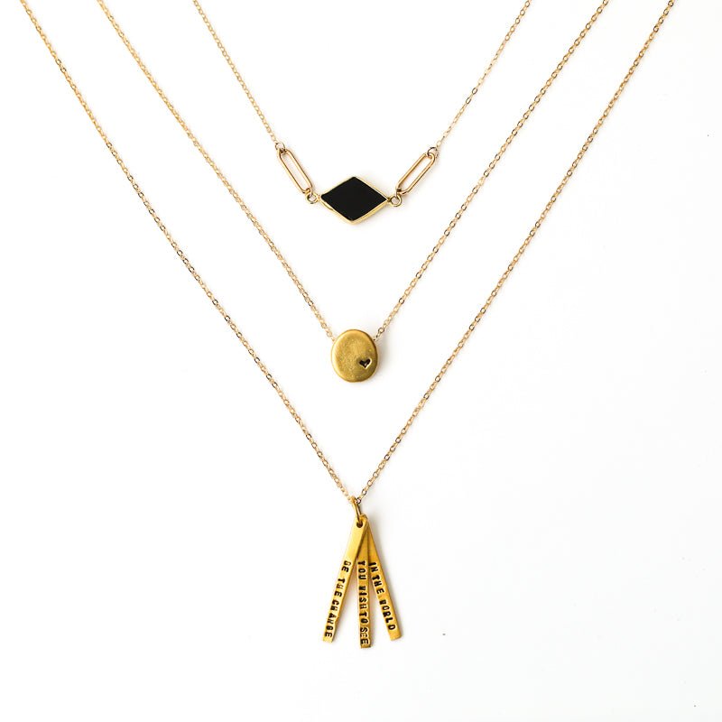 Be the Change You Wish to See in the World - Quote Necklace